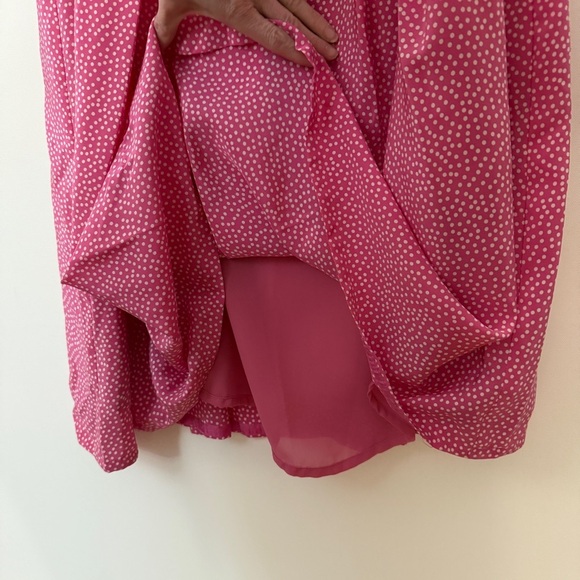 Pendleton Silk Pleated Polka Dot A Line Knee Length Skirt US14 - Picture 14 of 14